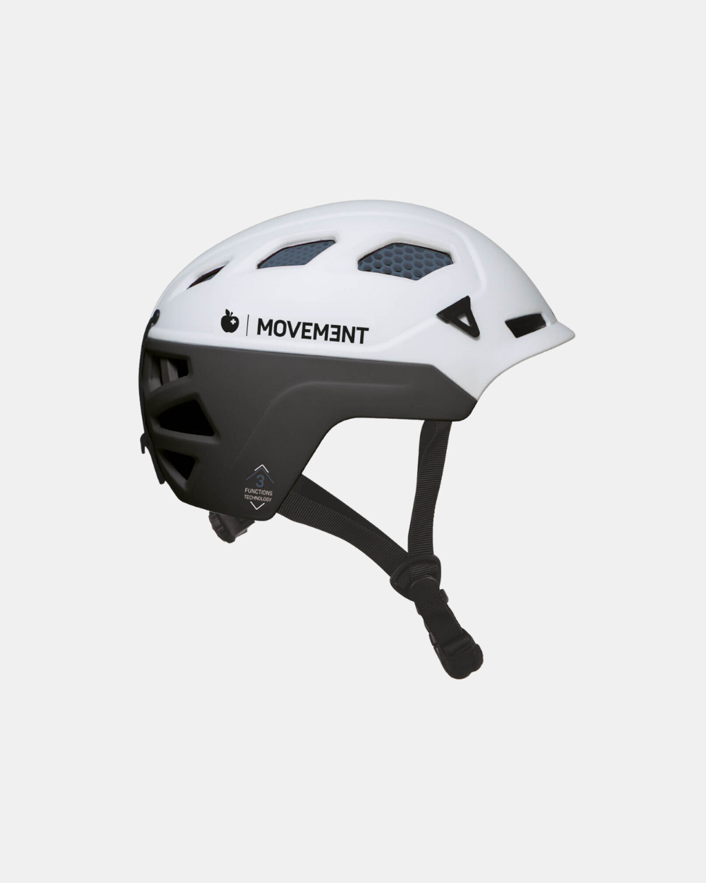 The Movement 3Tech Alpi blue helmet showcasing its streamlined design and advanced safety features.