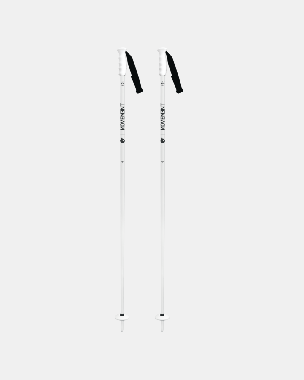 Navigate varying conditions confidently with Movement&#39;s white Branded Alu poles.